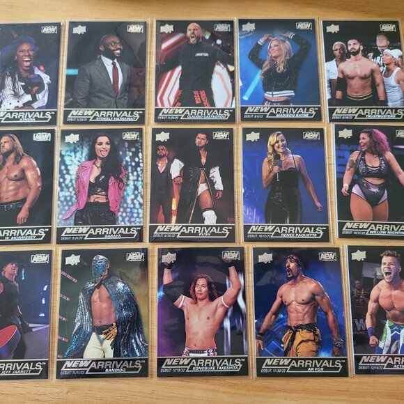2022 Upper Deck AEW New Arrivals Complete Set Base Silver First Encounter Achiev - Picture 3 of 7